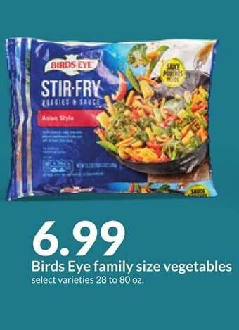 Hy-Vee Birds eye family size vegetables offer