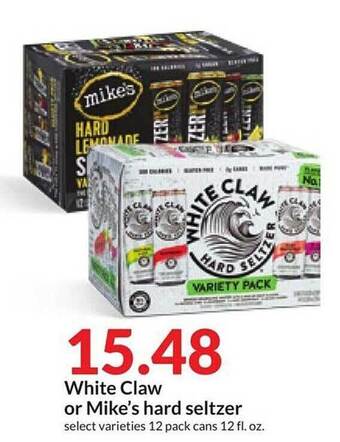 Hy-Vee White claw or mike's hard seltzer offer