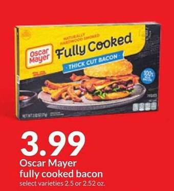 Hy-Vee Oscar mayer fully cooked bacon offer