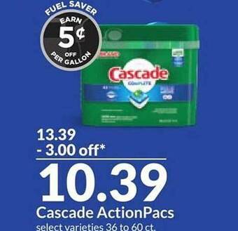 Hy-Vee Cascade actionpacs offer