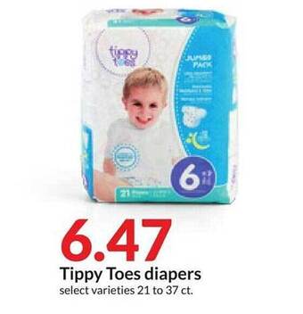 Hy-Vee Tippy toes diapers offer