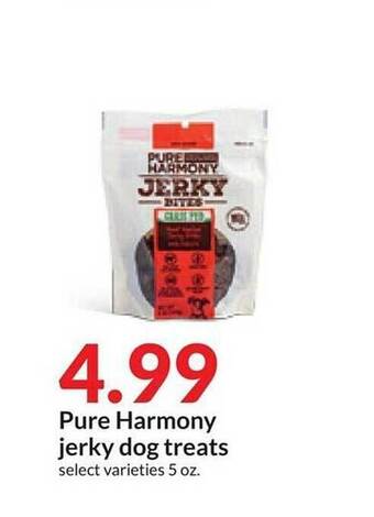 Hy-Vee Pure harmony jerky dog treats offer