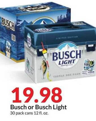 Hy-Vee Busch or busch light offer