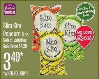 Jewel-Osco Slim kim popcorn offer
