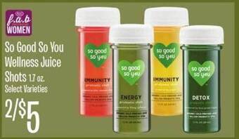 Jewel-Osco So good so you wellness juice shots offer