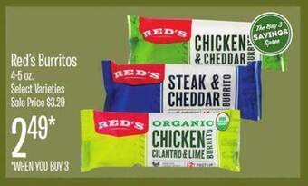 Jewel-Osco Red's burritos offer