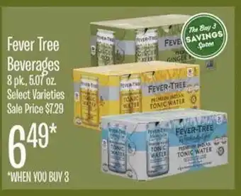 Jewel-Osco Fever tree beverages offer