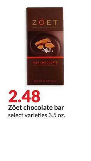 Hy-Vee Zöet chocolate bar offer
