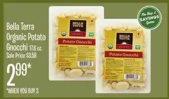 Jewel-Osco Bella terra organic potato gnocchi offer