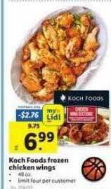 Lidl Koch foods frozen chicken wings offer