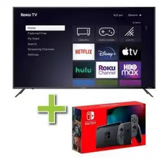 65" element tv w/ 4k ultra hd resolution & nintendo switch 