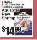 Key Food Aquastar raw shrimp offer