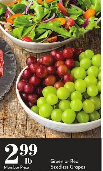 Food Pavilion Green or red seedless grapes offer
