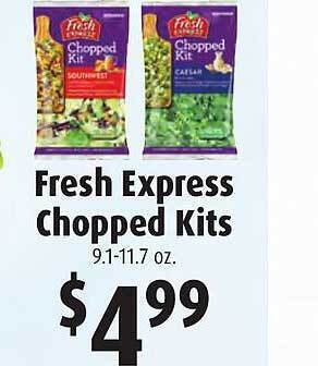 Gristedes Fresh express chopped kits offer