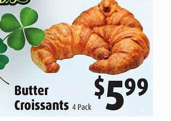 Gristedes Butter croissants offer