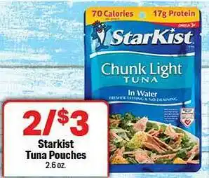 Holiday Foods Starkist tuna pouches offer