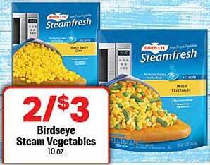 Holiday Foods Birdseye steam vegetables offer