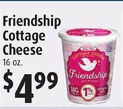 Gristedes Friendship cottage cheese offer