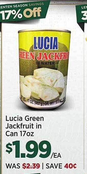 Island Pacific Market Lucia green jackfruit in can offer