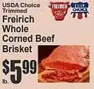The Food Emporium Freirich whole corned beef brisket offer