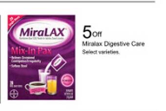 Walgreens Miralax digestive care offer