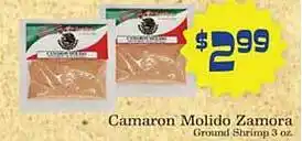 Supermercado Nuestra Familia Zamora ground shrimp offer