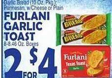 Bravo Supermarkets Furlani garlic toast offer