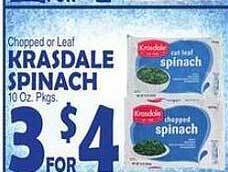 Bravo Supermarkets Krasdale spinach offer