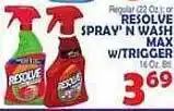 Bravo Supermarkets Resolve spray' n wash max w-trigger offer