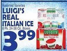 Bravo Supermarkets Luigi's real italian ice offer