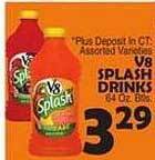 Bravo Supermarkets V8 splash drinks offer