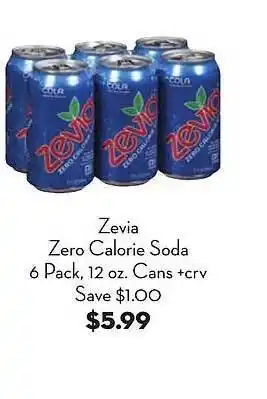 Bristol Farms Zevia zero calorie soda offer