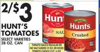 Met Foodmarkets Hunt's tomatoes offer