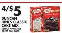 Met Foodmarkets Duncan hines classic cake mix offer
