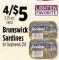 Pioneer Supermarkets Brunswick sardines offer