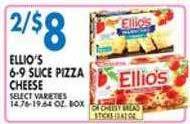 Associated Ellio's 6-9 slice pizza cheese offer