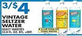 Compare Foods Vintage seltzer water offer