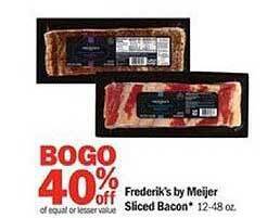 Meijer Frederik's by meijer sliced bacon offer