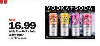 Meijer White claw vodka soda variety pack offer