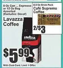 Key Food Lavazza coffee offer