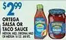 Ortega salsa or taco sauce