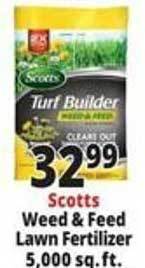 Ocean State Job Lot Scotts weed & feed lawn fertilizer offer
