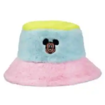 Disney Store Mickey mouse fuzzy color block bucket hat offer