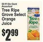 Key Food Tree ripe grove select orange juice offer