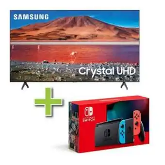 Aaron's 50" samsung 4k ultra hd smart tv & nintendo switch 32gb bundle offer