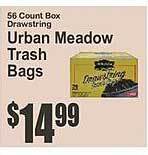 Key Food Urban meadow trash bags offer