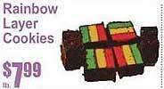 Key Food Rainbow layer cookies offer