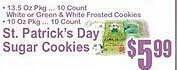 Key Food St. patrick's day sugar cookies offer