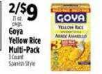 Pioneer Supermarkets Goya yellow rice multi-pack offer