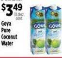 Pioneer Supermarkets Goya pure coconut water offer